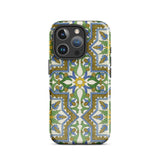 Moreish - Moorish Design Iphone Case 16 Pro / Matte Patterned Smartphone Case Vibrant Moorish Geometry, Geometry Dances, Mediterranean