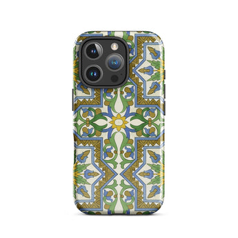 Moreish - Moorish Design Iphone Case 16 Pro / Matte Patterned Smartphone Case Vibrant Moorish Geometry, Geometry Dances, Mediterranean