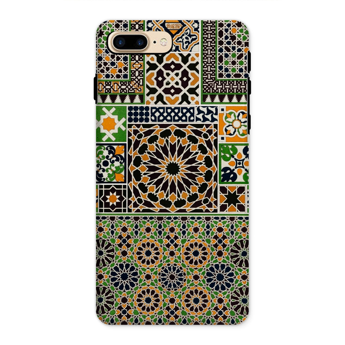 Moresque - Auguste Racinet Moorish Pattern Iphone Case, 8 Plus / Matte, Phone Case Colorful Moroccan-style Geometric Patterns Tiles