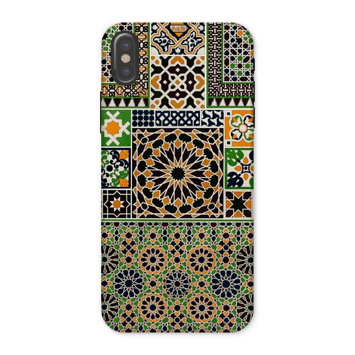 Moresque - Auguste Racinet Moorish Pattern Iphone Case, x / Matte, Phone Case Colorful Moroccan-style Geometric Patterns Arabesque Designs