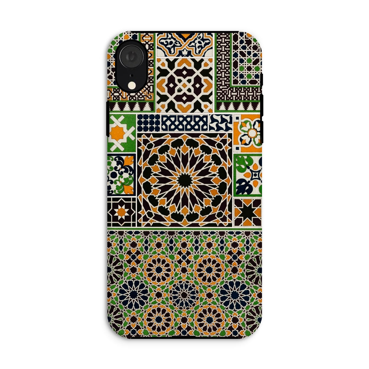 Moresque - Auguste Racinet Moorish Pattern Iphone Case, Xr / Matte, Phone Case Colorful Moroccan-style Geometric Patterns Mosaic Designs