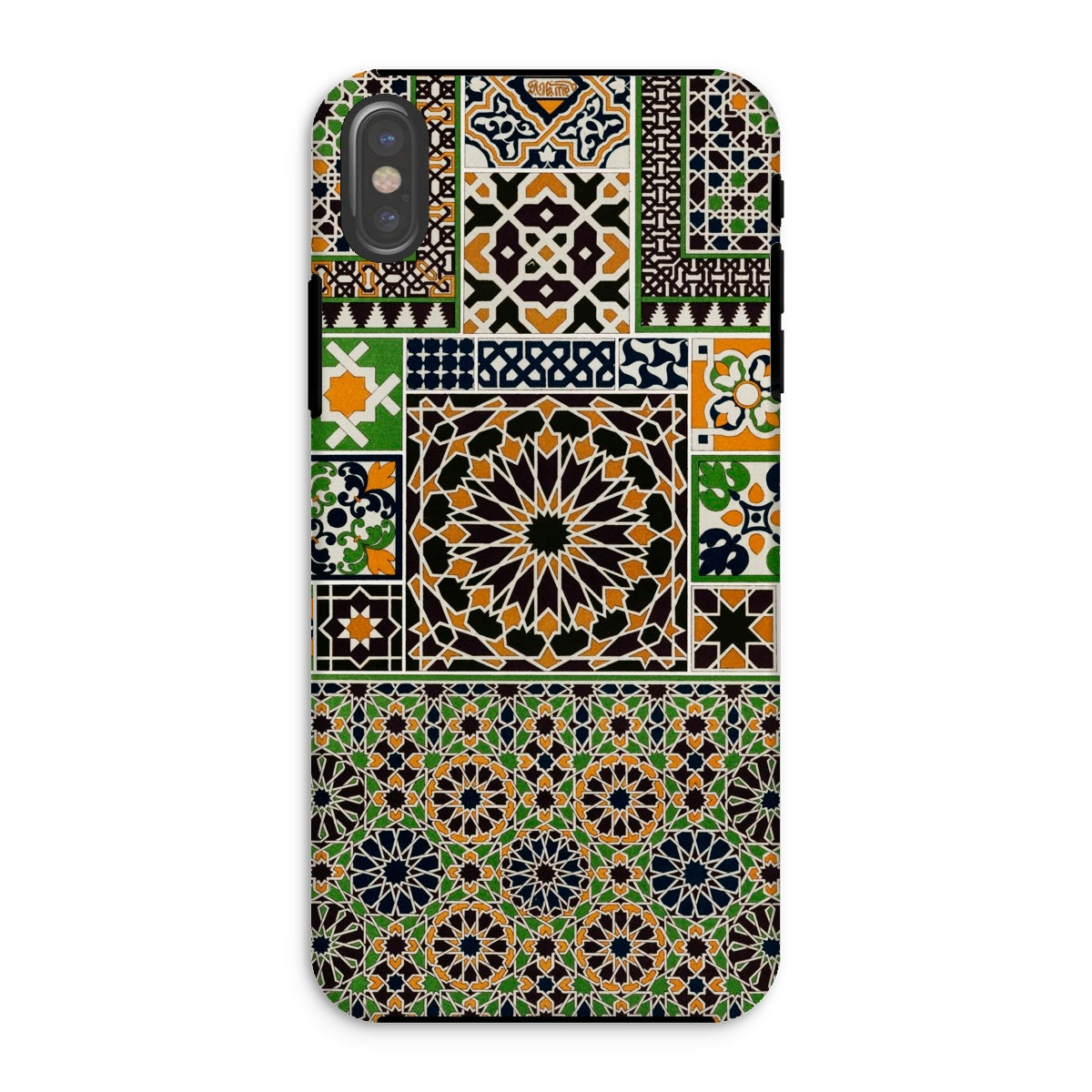 Moresque - Auguste Racinet Moorish Pattern Iphone Case, Xs / Matte, Phone Case Colorful Moroccan-style Geometric Patterns Islamic Tile