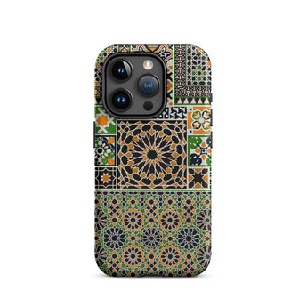 Moresque - Auguste Racinet Moorish Pattern Phone Case Iphone 15 Pro / Matte Patterned Smartphone Case Moresque Iphone Case, Auguste Racinet