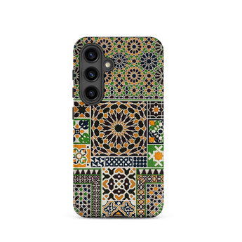 Moresque - Auguste Racinet Moorish Pattern Phone Case Samsung Galaxy S24 / Matte Phone Case Vibrant Mosaic Design Intricate Geometric