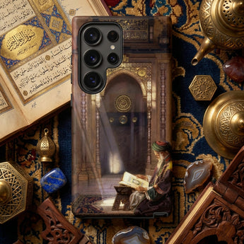 In the Mosque - Carl Friedrich Heinrich Werner Phone Case Transparent Phone Case Detailed Illustration Elderly Man Traditional Carl