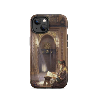 In the Mosque - Carl Friedrich Heinrich Werner Phone Case Iphone 14 / Matte Phone Case Painting Man Mosque Carl Friedrich Heinrich,