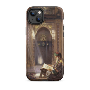 In the Mosque - Carl Friedrich Heinrich Werner Phone Case Iphone 14 Plus / Matte Phone Case Painting Man Mosque Carl Friedrich Heinrich,