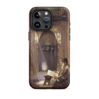 In the Mosque - Carl Friedrich Heinrich Werner Phone Case Iphone 15 Pro Max / Matte Phone Case Painting Man Carl Friedrich Heinrich,