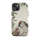 Mother Feeding Her Chicks - Ohara Koson Japanese Bird Phone Case Iphone 14 Plus / Matte Bird-themed Iphone Case Ohara Koson Breathes,