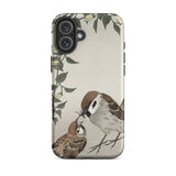 Mother Feeding Her Chicks - Ohara Koson Japanese Bird Phone Case Iphone 16 Plus / Matte Bird-themed Phone Case Ohara Koson Breathes,