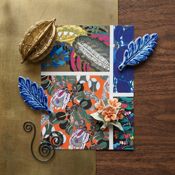 Motifs En Vingt Planches - Edouard Benedictus Art Print / Canvas Ceramic Flower Cluster Delicate Petals Soft Peach Cream Edouard