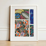Motifs En Vingt Planches - Edouard Benedictus Art Print / Canvas Vibrant Multi-panel Artwork Bold Floral Abstract Patterns Collage