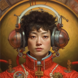 Mùchén - Lámina artística de astronauta chino gay / Lienzo, Pósters, láminas y obra visual, Toby Leon