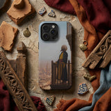 Muezzin - Jean Leon Gerome Iphone Case Light Blue Phone Case Detailed Illustration Man Traditional Jean Leon Gerome, Gérôme’s Muezzin