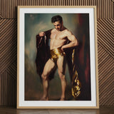 Muscle Mary - Stampa artistica gay maschile neoclassica / Tela, 24x32’’ / 61x81cm / Cornice naturale / Passepartout, Poster, Stampe e Opere d’arte visiva, Toby