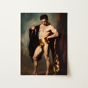 Muscle Mary - Neoclassical Gay Male Art Print / Canvas, 12x16’’ / 31x41cm / Unframed / no Border, Posters Prints & Visual Artwork, Toby Leon