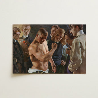 Muscle Play - Osmar Schindler Art Print / Canvas, 18x12’’ / 46x31cm / Unframed / no Border, Posters Prints & Visual Artwork, Toby Leon