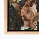 Muscle Play - Osmar Schindler Art Print / Canvas Framed Classical Painting Muscular Bare-chested Man Schindler’s, Prints