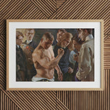Muscle Play - Osmar Schindler Art Print / Canvas Framed Painting Muscular Man Audience Schindler’s, Prints