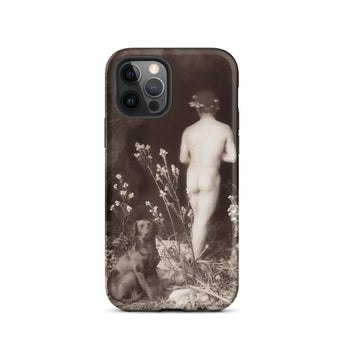 Naked Man Entering Cave - Wilhelm Von Gloeden Phone Case Iphone 12 Pro / Matte Iphone Case Vintage Art Print Wilhelm Gloeden, Mana Vision