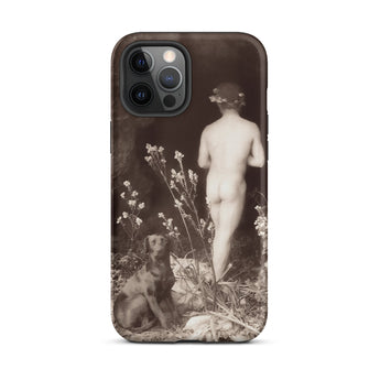 Naked Man Entering Cave - Wilhelm Von Gloeden Phone Case Iphone 12 Pro Max / Matte Phone Case Vintage Art Wilhelm Gloeden, Mana Vision