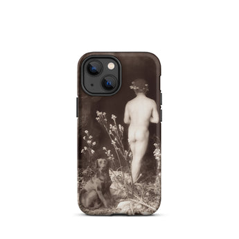 Naked Man Entering Cave - Wilhelm Von Gloeden Phone Case Iphone 13 Mini / Matte Artistic Phone Case Wilhelm Gloeden, Mana Vision Suspended,