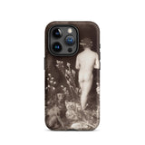 Naked Man Entering Cave - Wilhelm Von Gloeden Phone Case Iphone 15 Pro / Matte Iphone Case Vintage Art Print Wilhelm Gloeden, Mana Vision