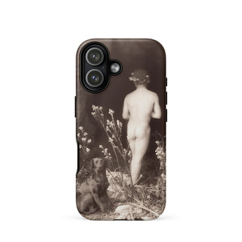 Naked Man Entering Cave - Wilhelm Von Gloeden Phone Case Iphone 17 / Matte Iphone 12 Case Sepia-toned Classical Art Design Nude Wilhelm