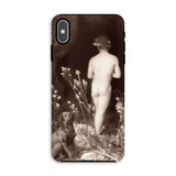 Naked Man Entering Cave - Wilhelm Von Gloeden Phone Case Iphone Xs Max / Matte Phone Case Vintage Sepia Photograph Nude Figure Dog Wilhelm