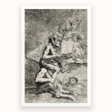 A Naked Witch Carried on the Shoulders of a Monster - Francisco De Goya Art Print / Canvas, 12x18’’ / 31x46cm / Unframed / White Border,