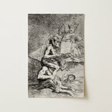 A Naked Witch Carried on the Shoulders of a Monster - Francisco De Goya Art Print / Canvas, 12x18’’ / 31x46cm / Unframed / no Border,
