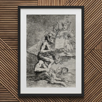 A Naked Witch Carried on the Shoulders of Monster - Francisco De Goya Art Print / Canvas Framed Historical Grotesque Figures Goya’s Acid