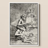 A Naked Witch Carried on the Shoulders of a Monster - Francisco De Goya Framed Canvas, Framed Print Goya’s Sleep Reason Produces Monsters