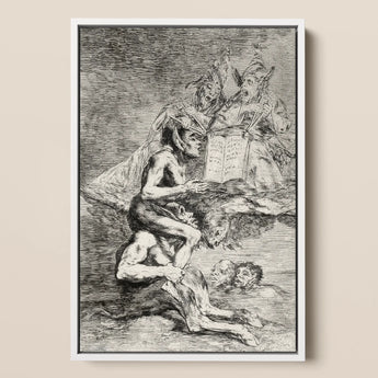 A Naked Witch Carried on the Shoulders of a Monster - Francisco De Goya Framed Canvas, Framed Print Goya’s Sleep Reason Produces Monsters