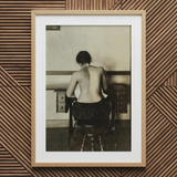 Naked Woman Sewing Lewis Hine Art Print / Canvas, 20x30’’ / 51x76cm / Natural Frame / Matboard, Posters Prints & Visual Artwork, Toby Leon