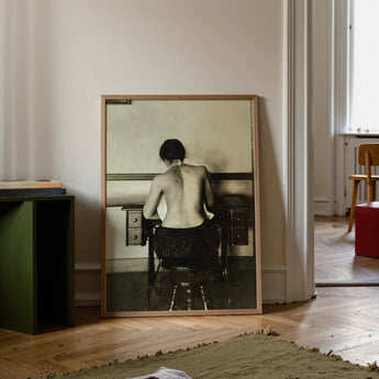 Naked Woman Sewing Lewis Hine Art Print / Canvas, Posters Prints & Visual Artwork, Toby Leon