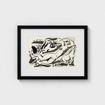 Naked Woman & Two Horses with the Sea - Leo Gestel Art Print / Canvas, Gestel’s, Beckons Prints