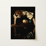 Narcissus - Caravaggio Art Print / Canvas, 12x16’’ / 31x41cm / Unframed / no Border, Posters Prints & Visual Artwork, Toby Leon