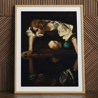 Narcissus - Caravaggio Art Print / Canvas, 24x32’’ / 61x81cm / Natural Frame / Matboard, Posters Prints & Visual Artwork, Toby Leon