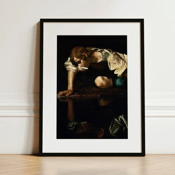 Narcissus - Caravaggio Art Print / Canvas Black-framed Caravaggio’s ?The Saint Matthew” White, Boy’s Body, Closed Loop, Roman Pitch, Prints