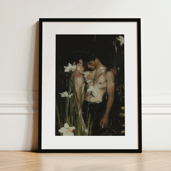 Nature / Nurture - Gay Seduction Rendezvous Art Print / Canvas, 12x16’’ / 31x41cm / Black Frame / Matboard, Posters Prints & Visual