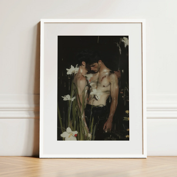 Nature / Nurture - Gay Seduction Rendezvous Art Print / Canvas, 12x16’’ / 31x41cm / White Frame / Matboard, Posters Prints & Visual