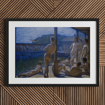 Naval Bath House - Eugene Jansson Fine-Art-Print / Leinwand, 30x20’’ / 76x51cm / Schwarzer Rahmen / Passepartout, Poster-Drucke & visuelle Kunstwerke,
