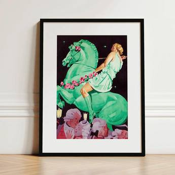 Night of the Amazons - Ludwig Hohlwein Art Print / Canvas, 12x16’’ / 31x41cm / Black Frame / Matboard, Posters Prints & Visual Artwork,