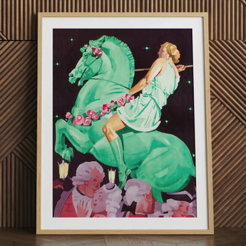 Night of the Amazons - Ludwig Hohlwein Art Print / Canvas, 24x32’’ / 61x81cm / Natural Frame / Matboard, Posters Prints & Visual Artwork,