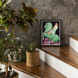 Night of the Amazons - Ludwig Hohlwein Art Print / Canvas Framed Artwork Woman Light Green Dress Vibrant Emerald-green Hohlwein’s, Munich