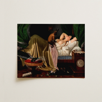 Reproduction Classical Painting Sleep Venus Gian Lorenzo Bernini Ditlev Blunck Art, Print, Ball Ended, Hour Ago, Left Evidence
