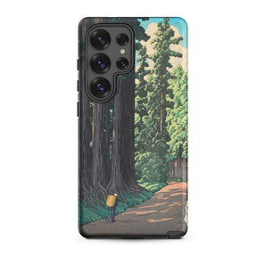 Nikko Gaido - Hasui Kawase Samsung Case, Galaxy S25 Ultra / Matte, Smartphone Case Forest Path Design