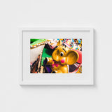 No Dumbo - Golden Elephant Carnival Ride Art Print / Canvas Giclée, Vibrant Carousel, Fair Trade Practices Prints