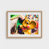 No Dumbo - Golden Elephant Carnival Ride Art Print / Canvas Giclée, Vibrant Carousel, Fair Trade Practices Prints